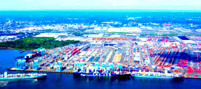 Porto commerciale per New York Il porto di Elizabeth NJ.jpg