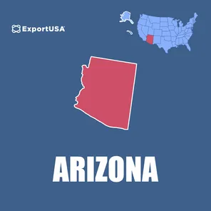 Disegno della mappa Arizona dove aprire stabilimenti produttivi