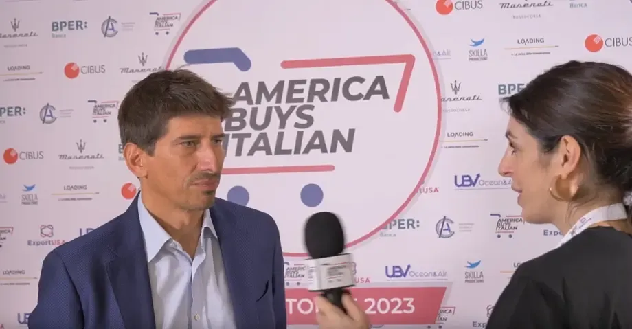 Foto dell'intervista a Paolo Bonsignore di Coop Italian Food durante America Buys Italian 2023