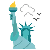 Storia economica USA: NY Disegno della Statua della Libertà a New York