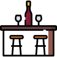 Il bancone di un wine bar negli Stati Uniti