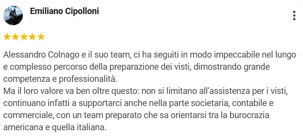 opinione su azienda servizi per visti usa