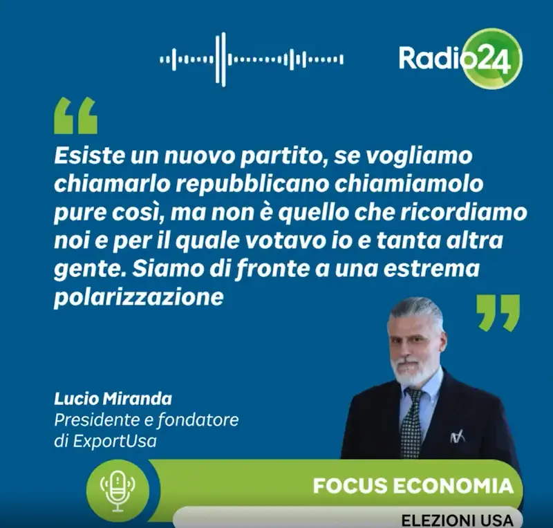 Lucio Miranda intervistato da Radio24 nella trasmissione Focus Economia